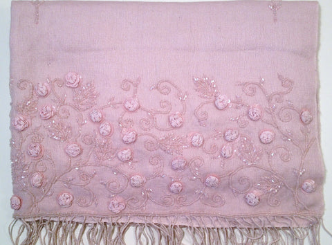 Pink Pashmina /Silk blend scarf